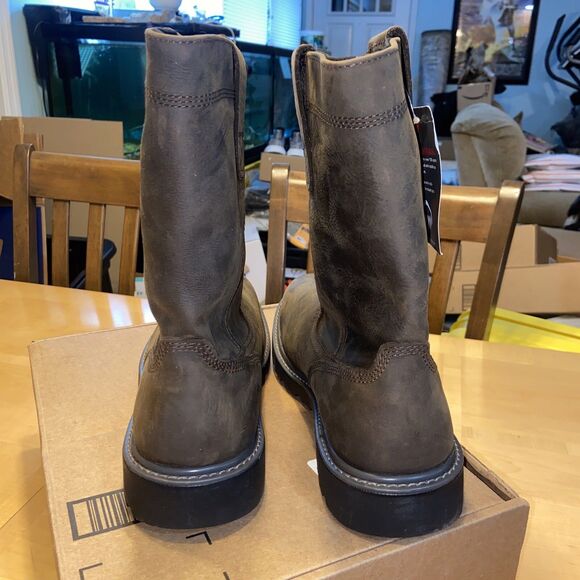 Wolverine Leather Waterproof Boots Size 13ew Mens Brown Soft Toe